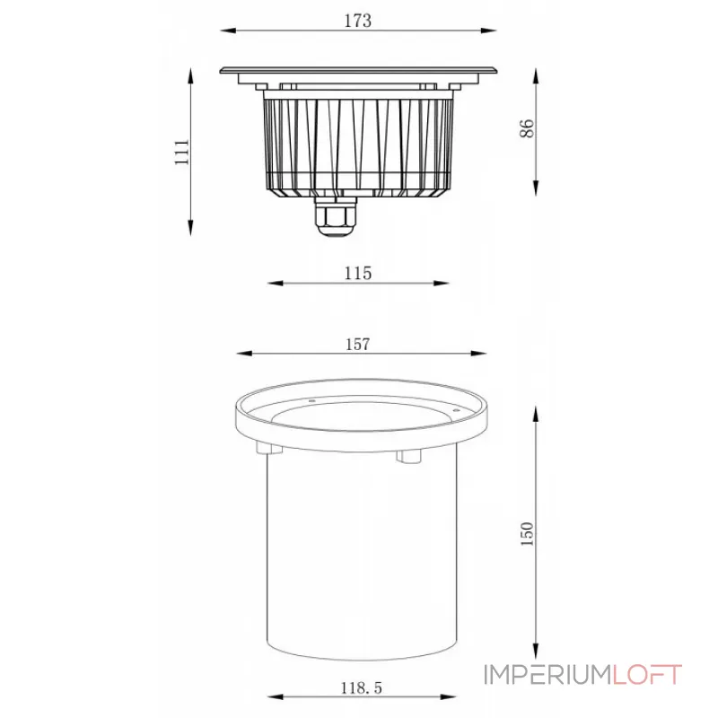 Встраиваемый в дорогу светильник Deko-Light HP IV WW 730296 Цвет арматуры серебро Цвет плафонов прозрачный