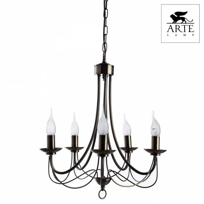 Подвесная люстра Arte Lamp Maypole A6300LM-5AB Цвет арматуры бронза Цвет плафонов прозрачный от ImperiumLoft