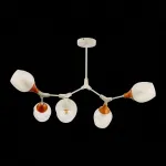 Люстра на штанге EVOLUCE Ciotolla SLE113502-05 Цвет арматуры белый Цвет плафонов белый от ImperiumLoft