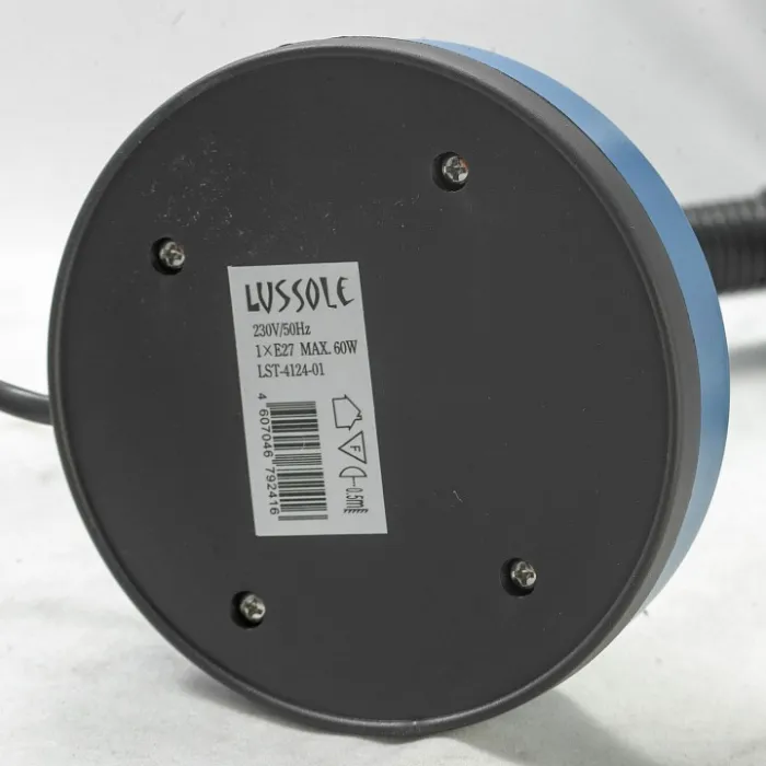 Настольная лампа офисная Lussole Praha LST-4124-01 Цвет арматуры синий Цвет плафонов синий от ImperiumLoft
