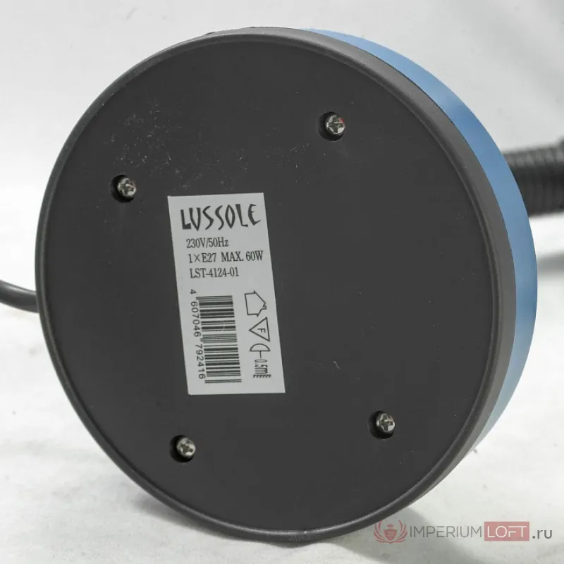 Настольная лампа офисная Lussole Praha LST-4124-01 Цвет арматуры синий Цвет плафонов синий от ImperiumLoft