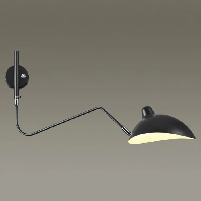 Бра Odeon Light Kerbi 4831/1W Цвет плафонов черный Цвет арматуры черный от ImperiumLoft