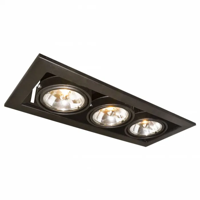 Встраиваемый светильник Arte Lamp Technika 2 A5930PL-3BK Цвет арматуры черный Цвет плафонов черный от ImperiumLoft