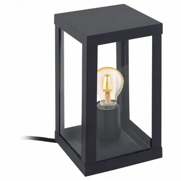 Настольная лампа декоративная Eglo Alamonte 1 94789 Цвет арматуры черный Цвет плафонов прозрачный