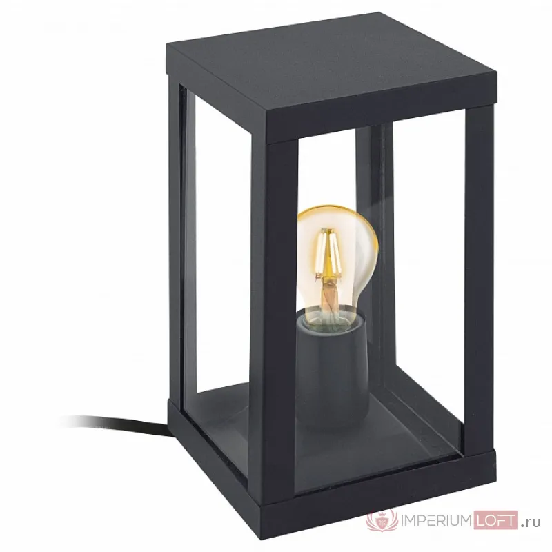 Настольная лампа декоративная Eglo Alamonte 1 94789 Цвет арматуры черный Цвет плафонов прозрачный от ImperiumLoft