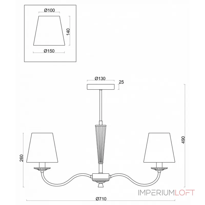 Люстра на штанге Freya Osborn FR2027PL-03N Люстра на штанге Freya Osborn FR2027PL-03N