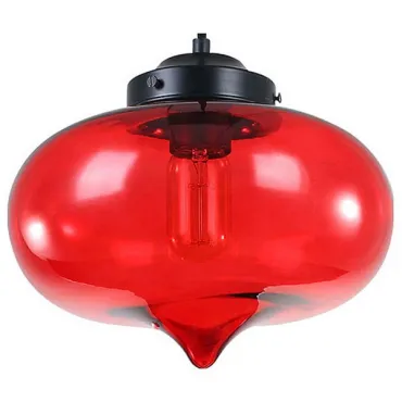Подвесной светильник Vitaluce V4022 V4022/1S Цвет плафонов красный Цвет арматуры черный от ImperiumLoft