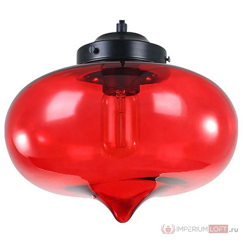 Подвесной светильник Vitaluce V4022 V4022/1S Цвет плафонов красный Цвет арматуры черный от ImperiumLoft