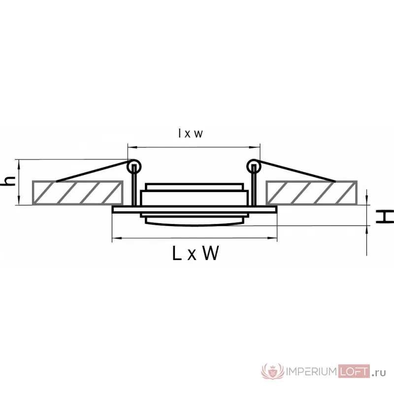 Встраиваемый светильник Lightstar Singo 011601 Цвет арматуры серебро от ImperiumLoft
