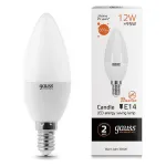 Лампа светодиодная Gauss Led Elementary E14 12Вт 3000K 33112 Цвет арматуры белый Цвет плафонов белый