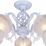 Люстра на штанге TopLight Iris TL1140-5H Цвет арматуры золото Цвет плафонов желтый от ImperiumLoft