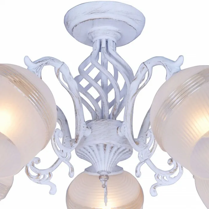 Люстра на штанге TopLight Iris TL1140-5H Цвет арматуры золото Цвет плафонов желтый от ImperiumLoft