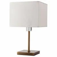 Настольная лампа декоративная Arte Lamp North A5896LT-1PB Цвет плафонов белый Цвет арматуры бронза