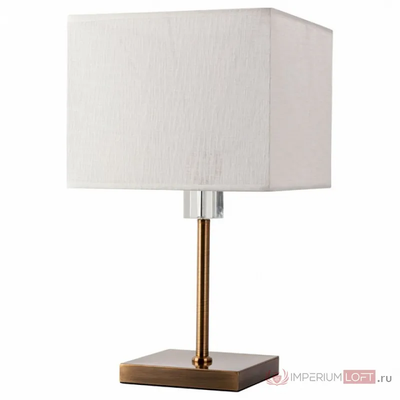 Настольная лампа декоративная Arte Lamp North A5896LT-1PB Цвет плафонов белый Цвет арматуры бронза от ImperiumLoft