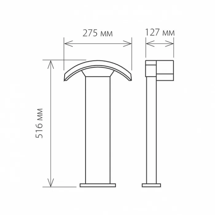 Наземный низкий светильник Elektrostandard Asteria TECHNO 1677 LED Asteria F черный от ImperiumLoft