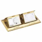 Розетка выдвижная с заземлением и шторками и Ethernet RJ-45 Donolux Donel DPB6BR