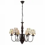 Подвесная люстра Arte Lamp Scotch A3090LM-6CK Цвет арматуры коричневый Цвет плафонов разноцветный от ImperiumLoft