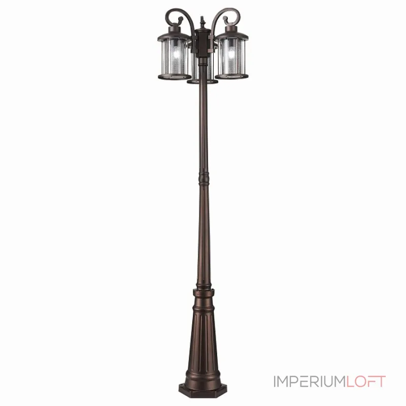 Фонарный столб ST-Luce Lastero SL080.425.03 Цвет плафонов прозрачный Цвет арматуры коричневый