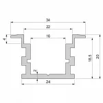 Профиль накладной  Deko-Light T-high 975740 Цвет арматуры серебро