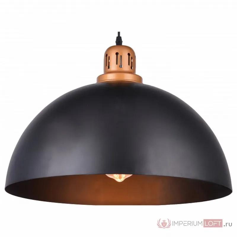 Подвесной светильник Arte Lamp Eurica A4249SP-1BK Цвет арматуры черный Цвет плафонов черный от ImperiumLoft