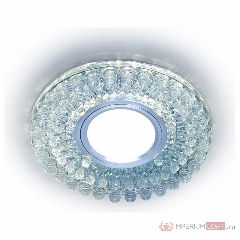 Встраиваемый светильник Ambrella Crystal 4 S376 цвет арматуры хром цвет плафонов прозрачный от ImperiumLoft