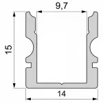 Профиль накладной  Deko-Light AU-02-08 970101 Цвет арматуры серебро