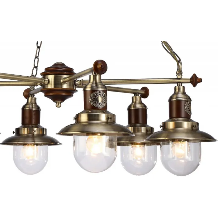 Подвесная люстра Arte Lamp Sailor A4524LM-6AB Цвет арматуры бронза Цвет плафонов прозрачный от ImperiumLoft