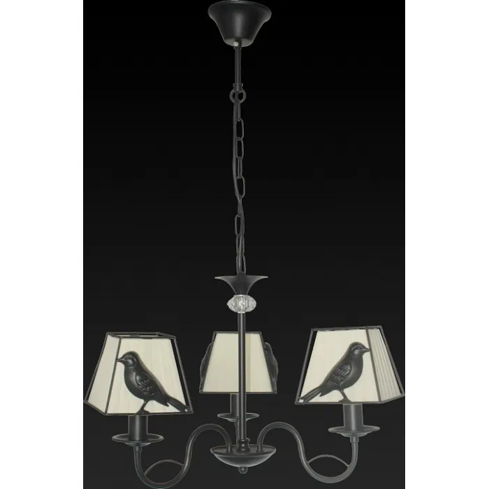 Подвесная люстра TopLight Donna TL7510D-03BL Цвет арматуры черный Цвет плафонов черно-белый от ImperiumLoft