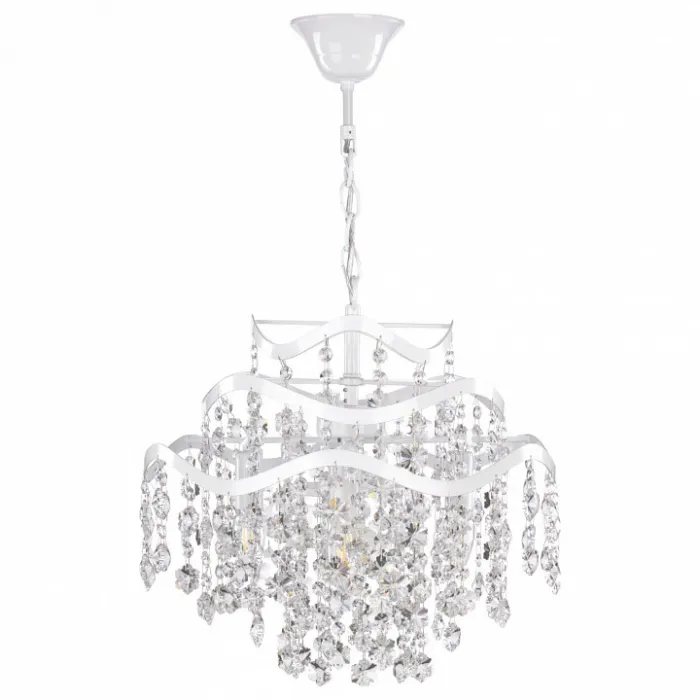 Подвесная люстра Freya Charlotte FR1001PL-04W Цвет арматуры белый Цвет плафонов прозрачный от ImperiumLoft