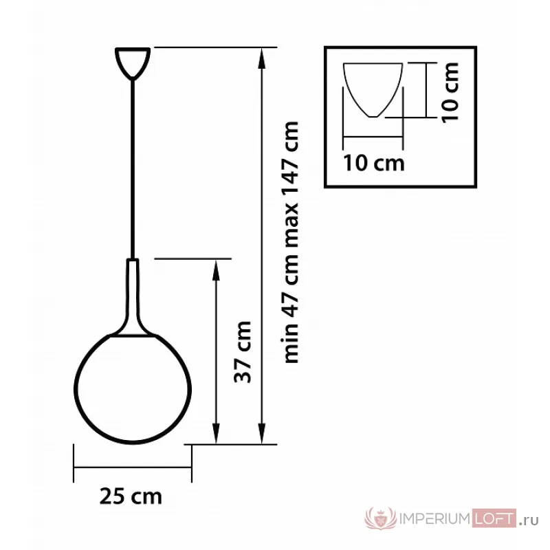 Подвесной светильник Lightstar Globo 813031 Цвет плафонов белый Цвет арматуры бронза от ImperiumLoft