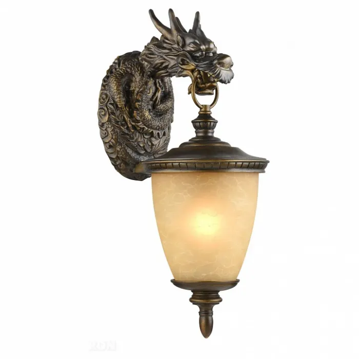 Светильник на штанге Favourite Dragon 1716-1W Цвет арматуры золото Цвет плафонов янтарный от ImperiumLoft