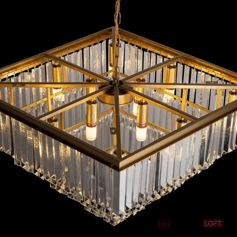 Подвесная люстра Loft it Prism Clear 10019/600S Цвет арматуры золото Цвет плафонов прозрачный от ImperiumLoft
