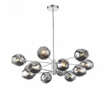 Люстра на штанге ST-Luce Fovia SL1500.103.12 Цвет арматуры хром Цвет плафонов серый от ImperiumLoft