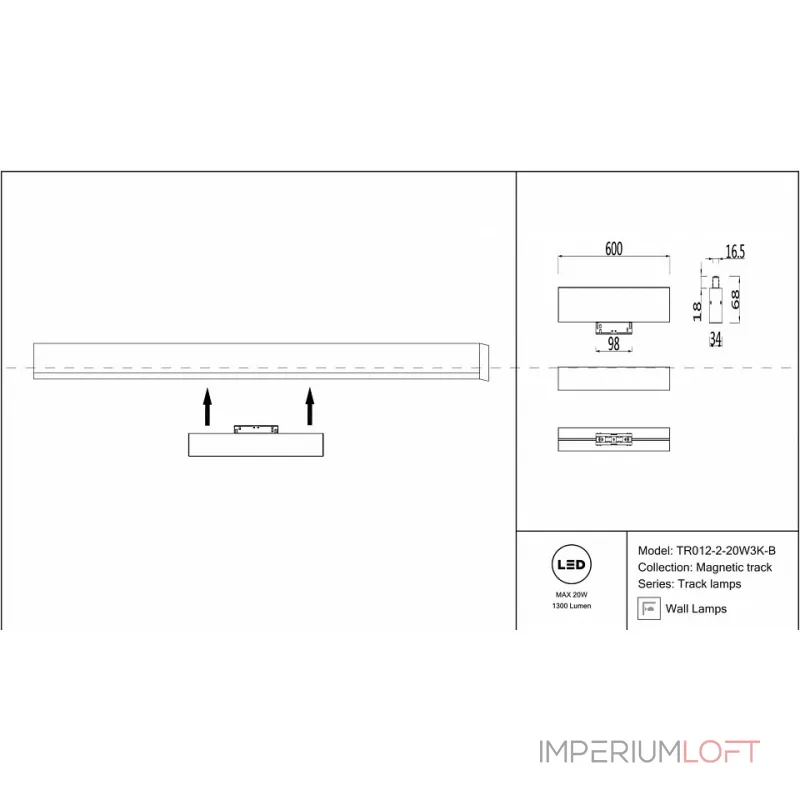 Накладной светильник Maytoni Track lamps TR012-2-20W3K-B Цвет арматуры черный Цвет плафонов черный от ImperiumLoft Накладной светильник Maytoni Track lamps TR012-2-20W3K-B Цвет арматуры черный Цвет плафонов черный от ImperiumLoft