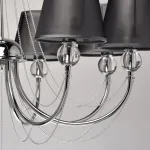 Люстра на штанге MW-Light Федерика 84 684010408 Цвет арматуры хром Цвет плафонов черный от ImperiumLoft