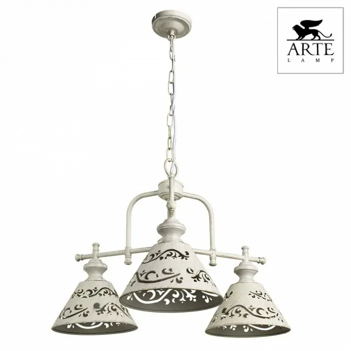 Подвесная люстра Arte Lamp Kensington A1511LM-3WG Цвет арматуры белый Цвет плафонов белый от ImperiumLoft