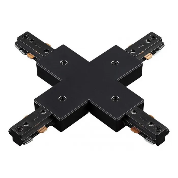 Соединитель X-образный для треков Novotech 135013 Цвет арматуры черный от ImperiumLoft