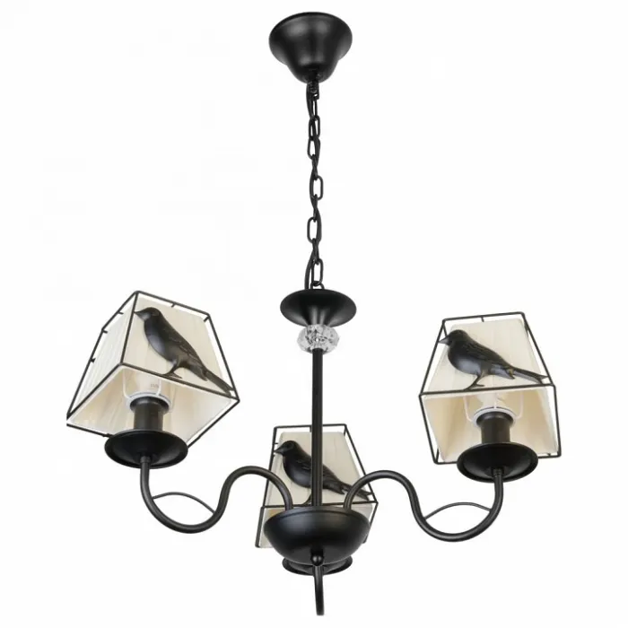 Подвесная люстра TopLight Donna TL7510D-03BL Цвет арматуры черный Цвет плафонов черно-белый от ImperiumLoft