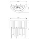 Накладной светильник Eurosvet Amantea 10122/2 хром/прозрачный хрусталь Strotskis (10106/2) от ImperiumLoft