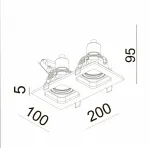 Встраиваемый светильник Donolux DL18614 DL18614/02WW-SQ Alu/Black