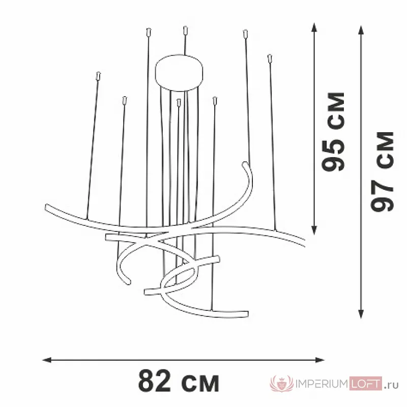 Подвесная люстра Vitaluce V3777 V3777-0/4S от ImperiumLoft