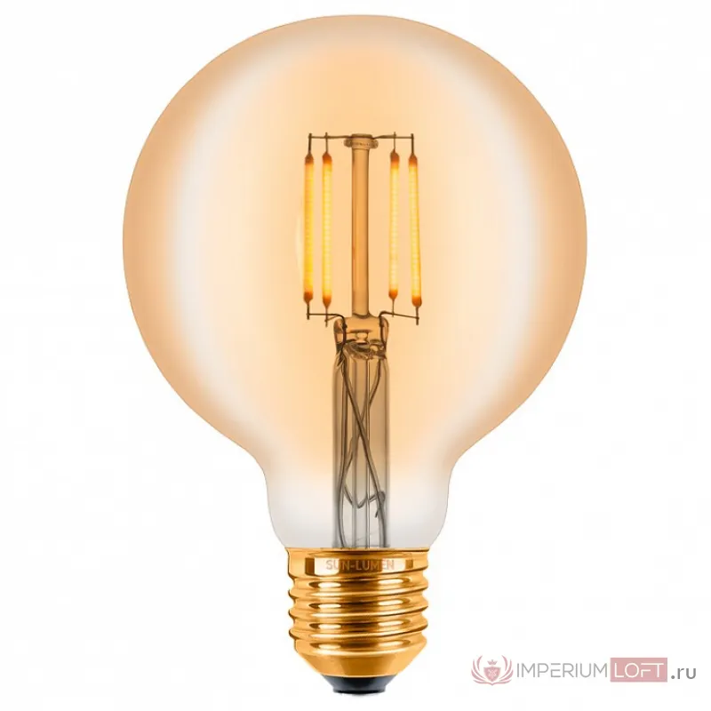 Лампа светодиодная Sun Lumen G95 E27 4Вт 2200K 057-301 Цвет арматуры золото Цвет плафонов белый от ImperiumLoft