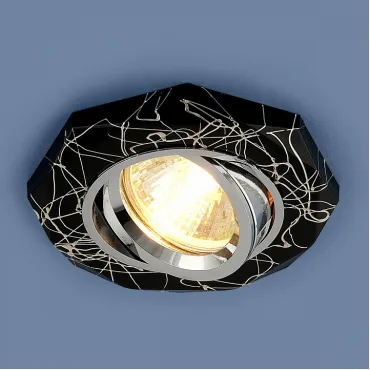 Встраиваемый светильник Elektrostandard 2040 MR16 BK/SL черный/серебро