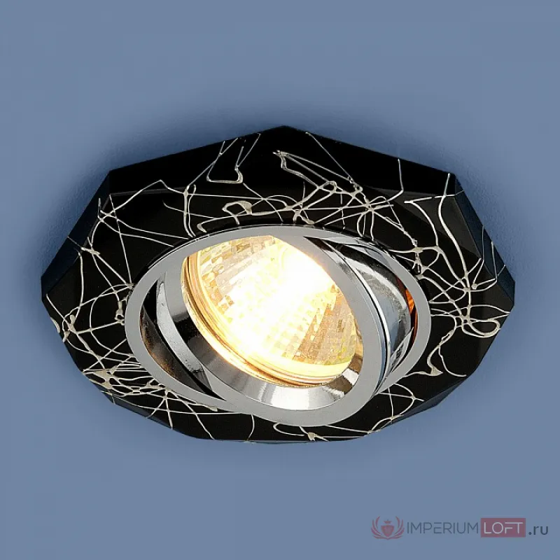 Встраиваемый светильник Elektrostandard 2040 MR16 BK/SL черный/серебро от ImperiumLoft