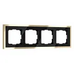 Рамка на 4 поста Werkel Baguette черный/латунь W0042852
