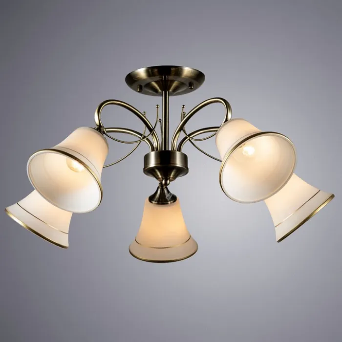 Люстра на штанге Arte Lamp Blossom A2709PL-5AB Цвет плафонов бронза Цвет арматуры бронза от ImperiumLoft