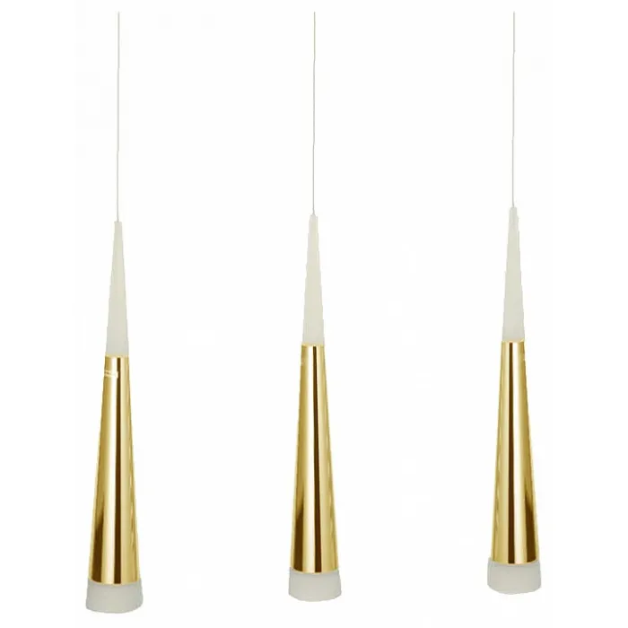 6114-3AS,33 Подвесной светильник РЭЙ золото h150 w50*7 Led 21w (4000K) от ImperiumLoft
