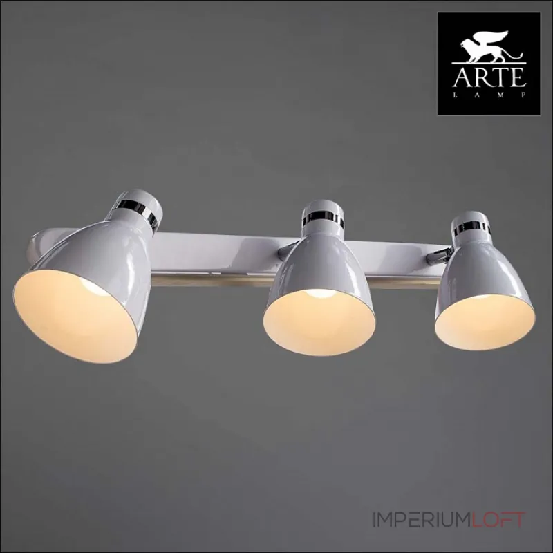 Спот Arte Lamp Mercoled A5049PL-3WH Цвет арматуры хром Цвет плафонов белый