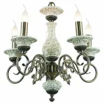 Подвесная люстра TopLight Sylvia TL7280D-05AB Цвет арматуры бронза Цвет плафонов золото от ImperiumLoft
