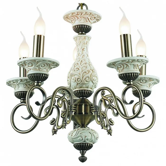 Подвесная люстра TopLight Sylvia TL7280D-05AB Цвет арматуры бронза Цвет плафонов золото от ImperiumLoft